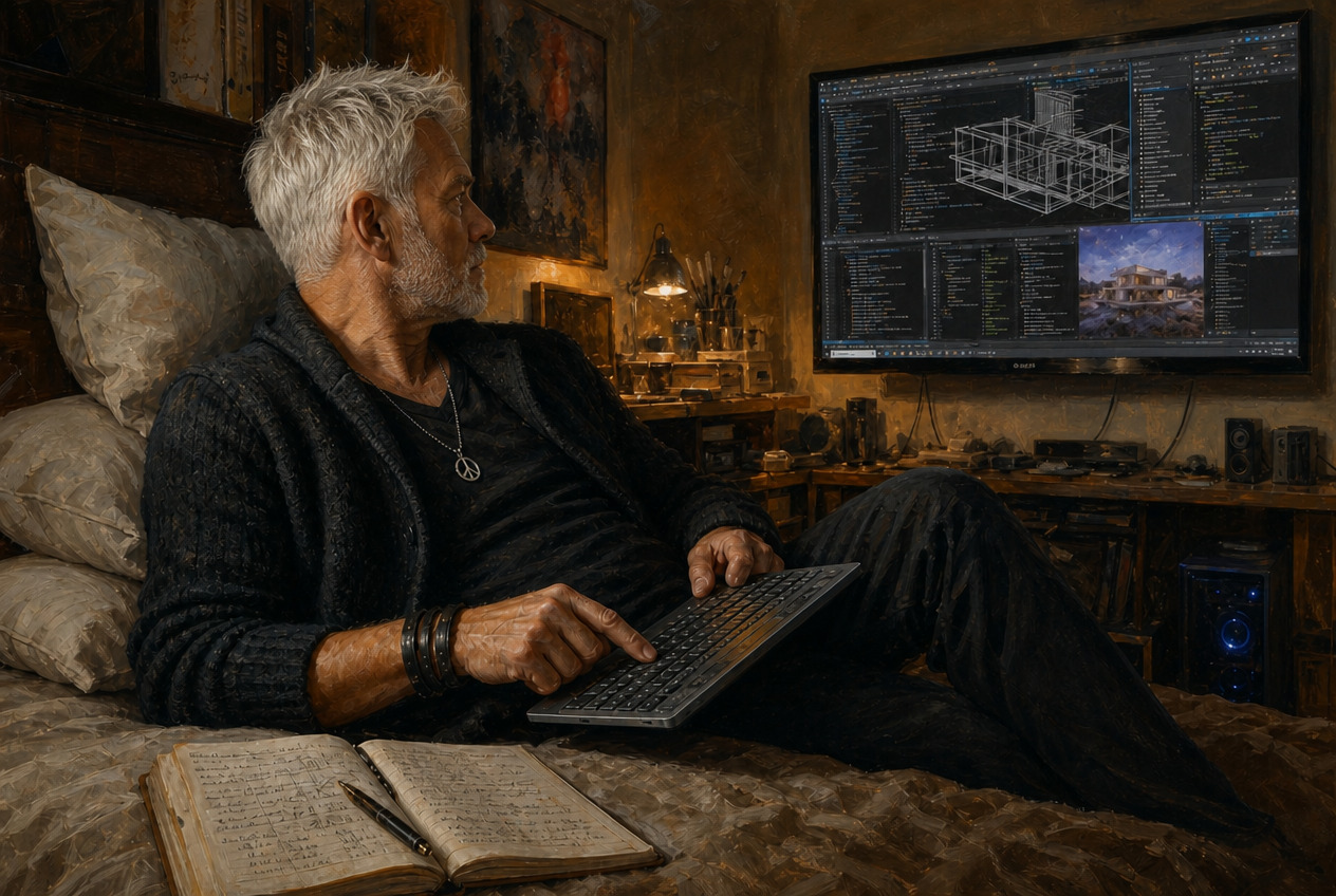 Mark McFillen — the workspace where the Library was built