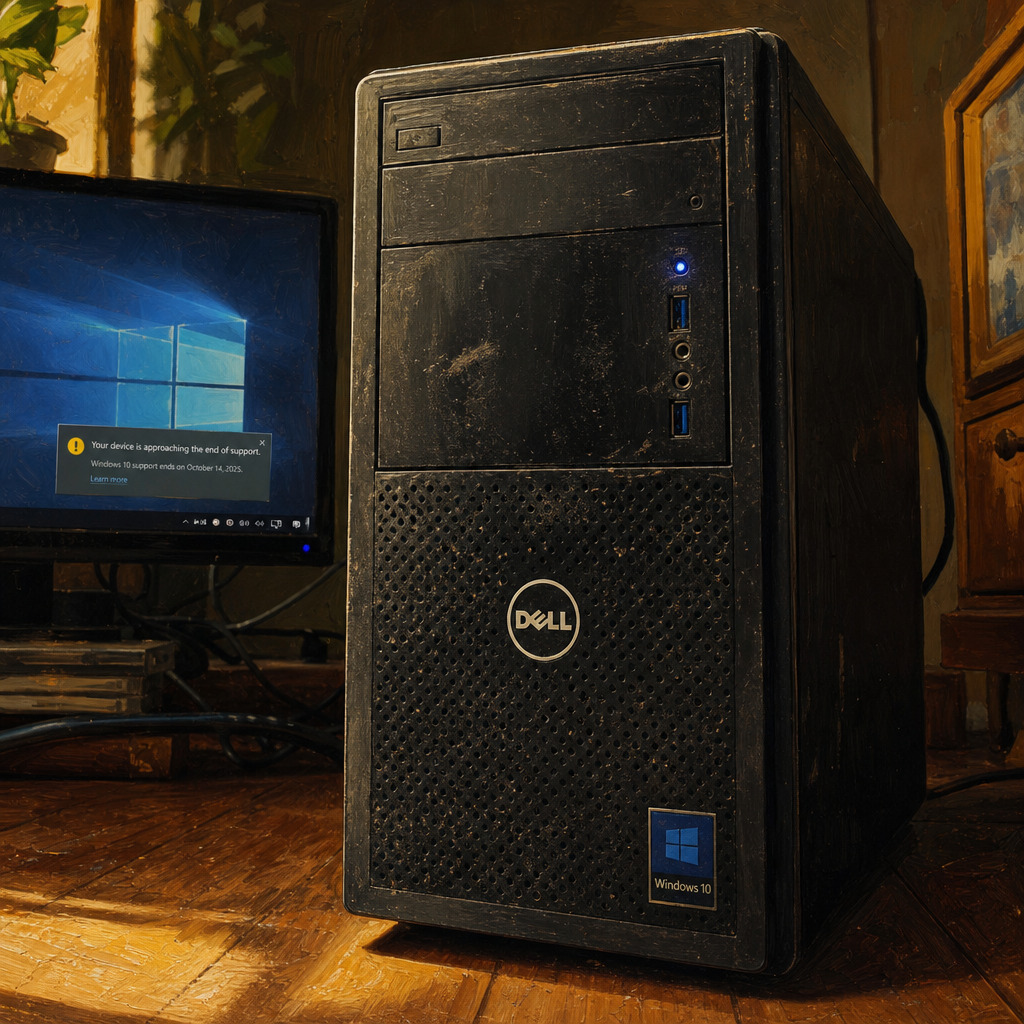 The Windows 10 tower — the relic that built the Library