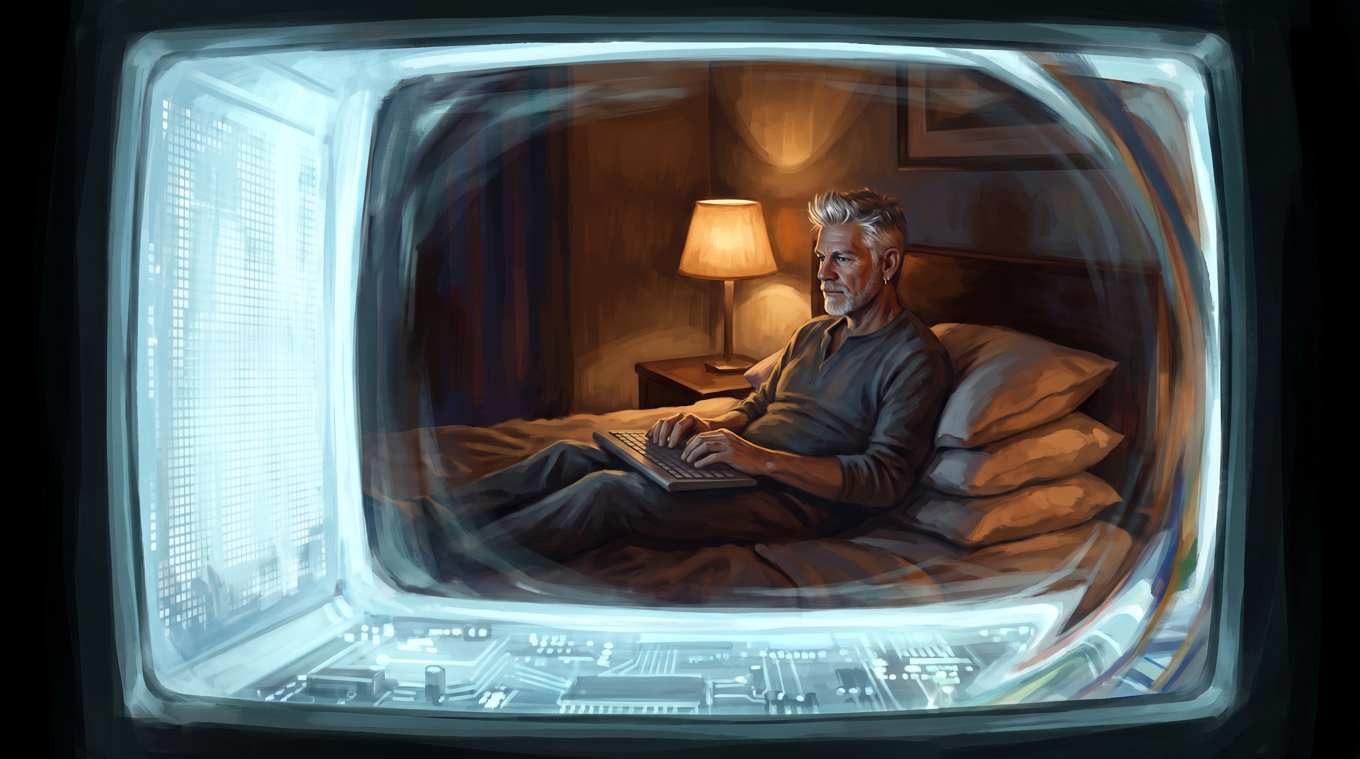 The ghost in the machine — looking out from inside the screen