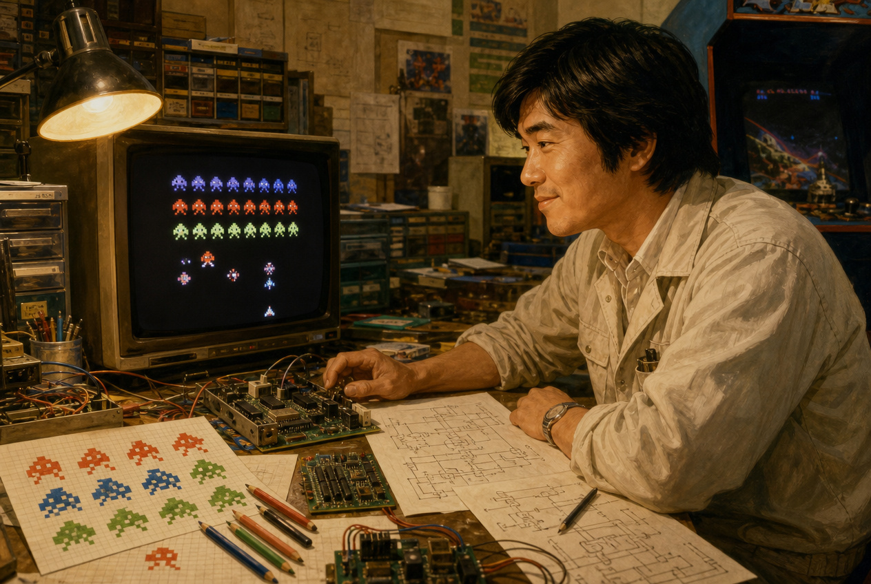 Sawano at his workbench