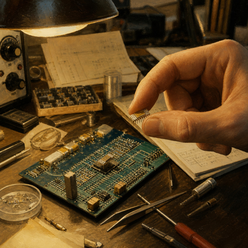 The Intel 4004 microprocessor, 1971