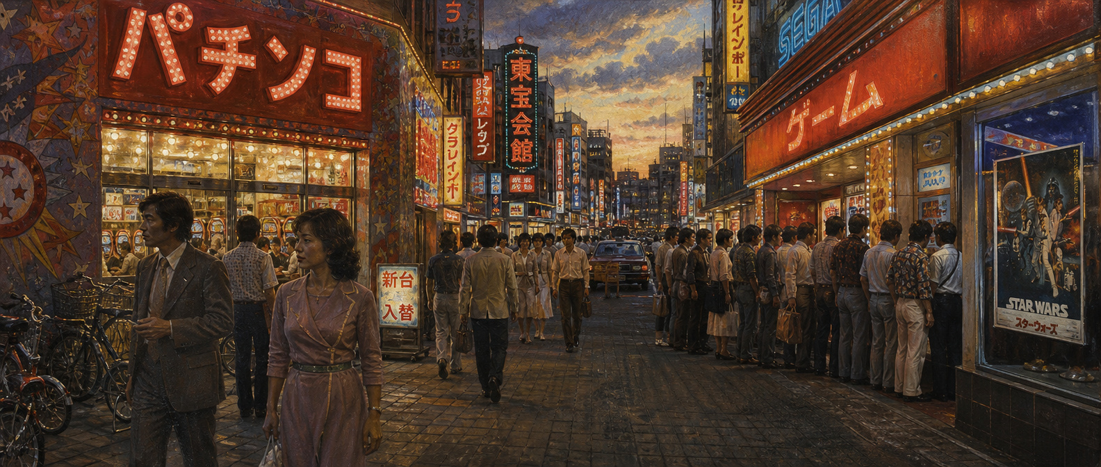 Tokyo street scene, summer 1978